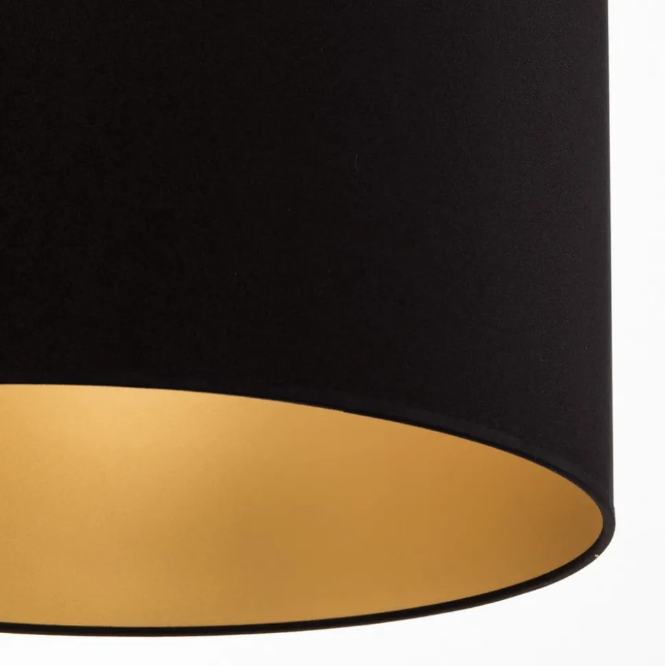 Euluna Roller hanglamp, zwart/goud, Ø 45 cm