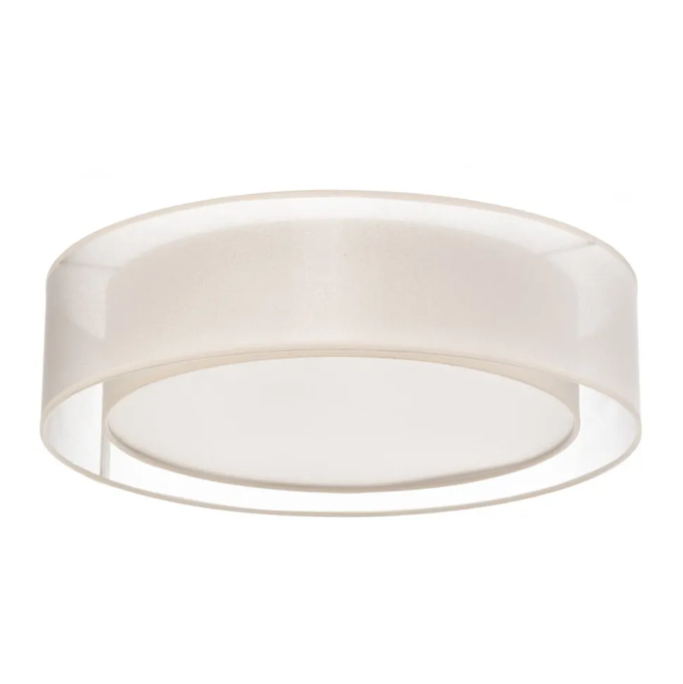 Euluna Tibu plafondlamp, textiel, Ø50cm, ecru