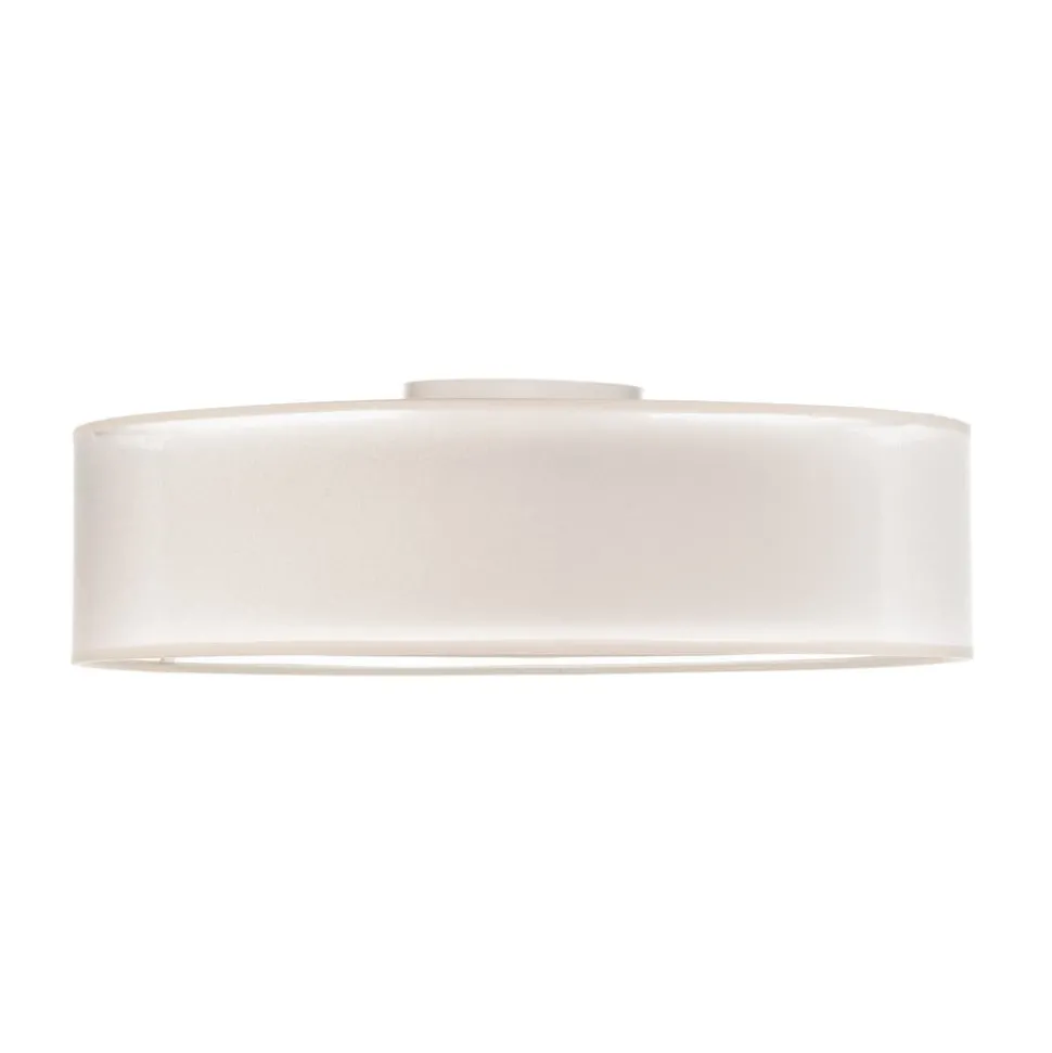 Euluna Tibu plafondlamp, textiel, Ø50cm, ecru