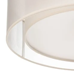 Euluna Tibu plafondlamp, textiel, Ø50cm, ecru