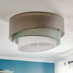 Euluna Trio monocolor plafondlamp grijs Ø60cm