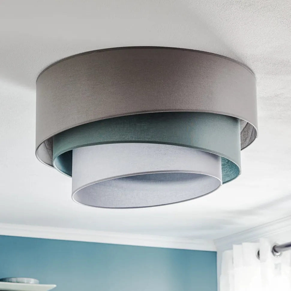 Euluna Trio monocolor plafondlamp grijs Ø60cm