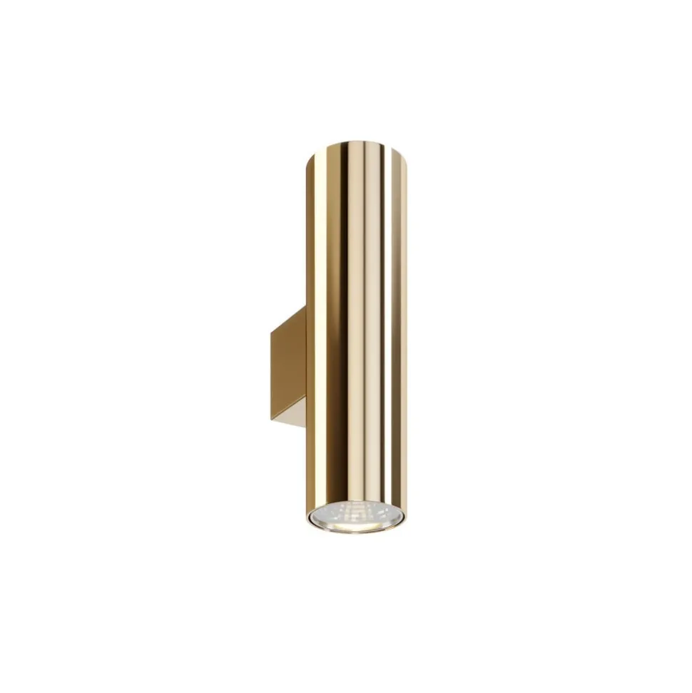 Euluna wandlamp Marion, messing hoogte 18 cm staal up/down