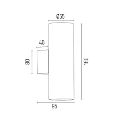 Euluna wandlamp Marion, messing hoogte 18 cm staal up/down