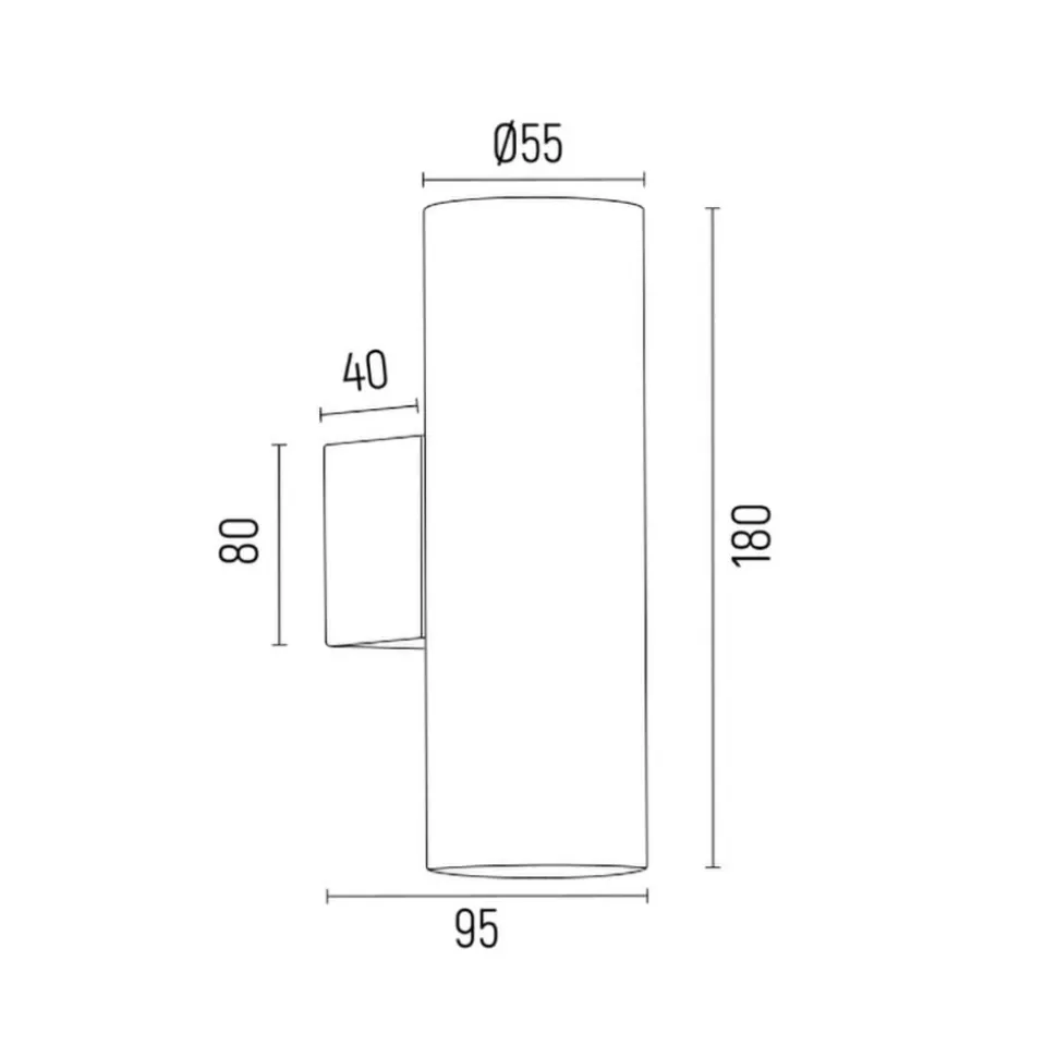 Euluna wandlamp Marion, messing hoogte 18 cm staal up/down