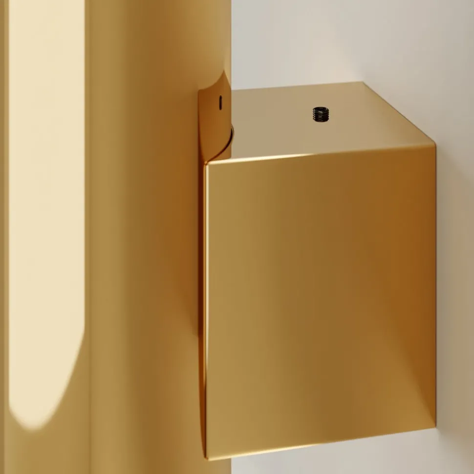 Euluna wandlamp Marion, messing hoogte 18 cm staal up/down