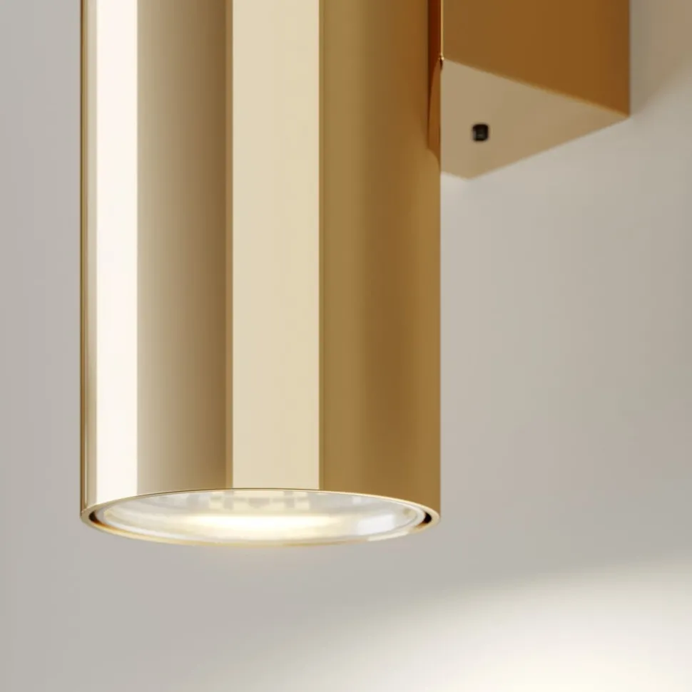 Euluna wandlamp Marion, messing hoogte 18 cm staal up/down