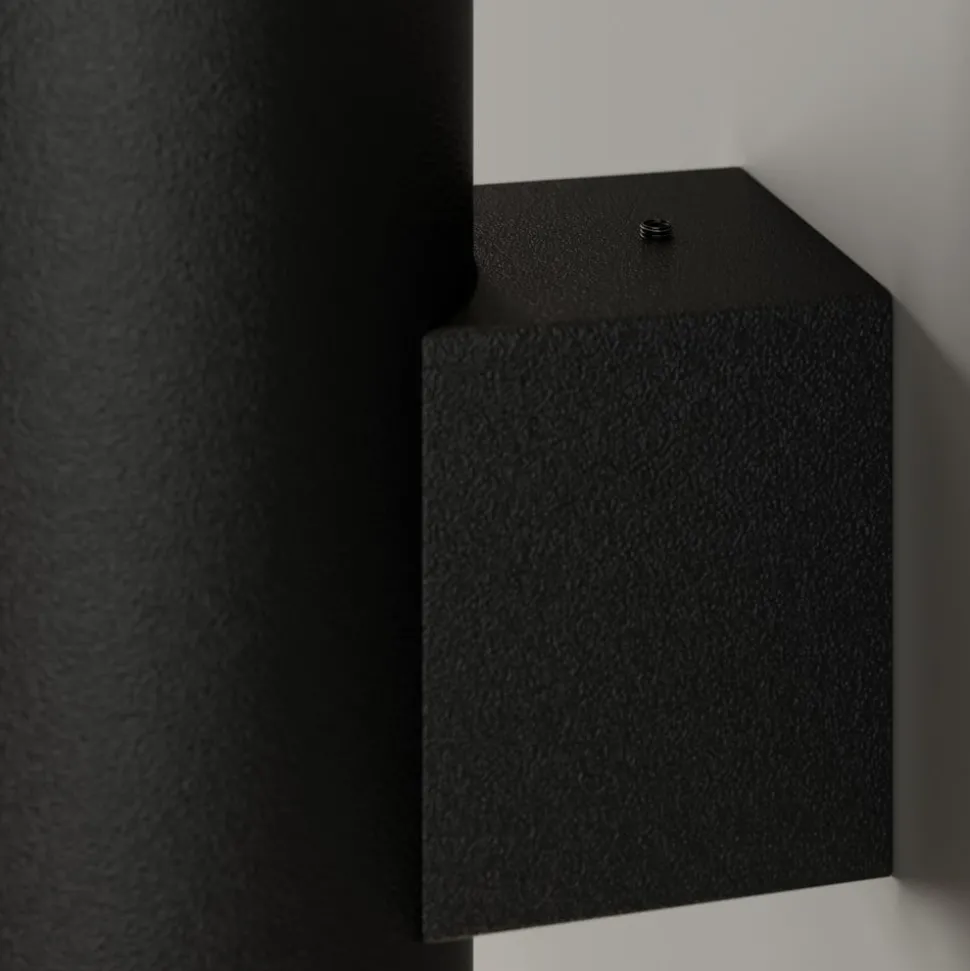 Euluna wandlamp Marion, zwart hoogte 18 cm staal up/down