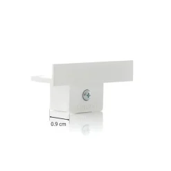 Eutrac eindkap voor inbouwrail, wit