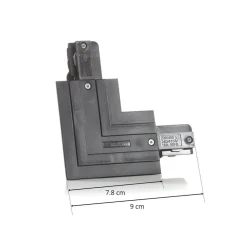 Eutrac L-connector aardedraad extern, zwart