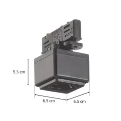 Eutrac wandcontactdozen Adapters Phase 3, zwart