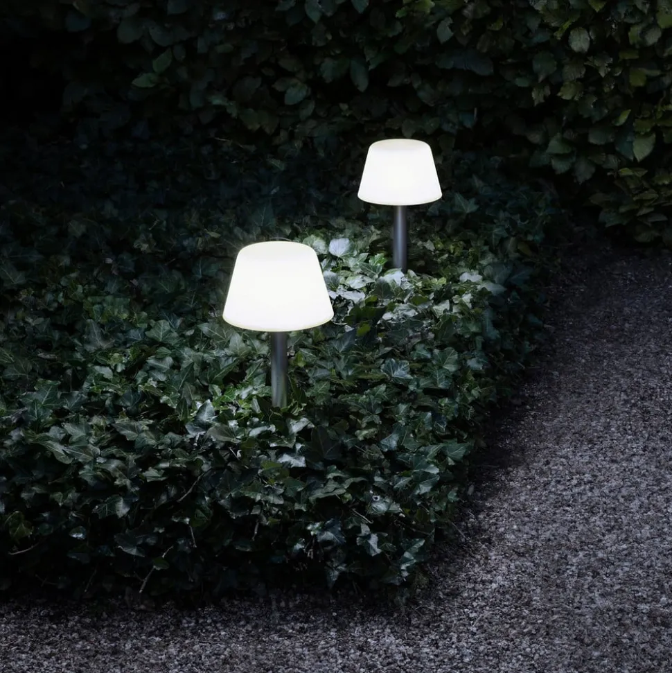 Eva Solo SunLight solar-grondspies lamp, opaalwit
