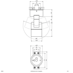 EVN 635001 plafondspot, IP54 rond wit