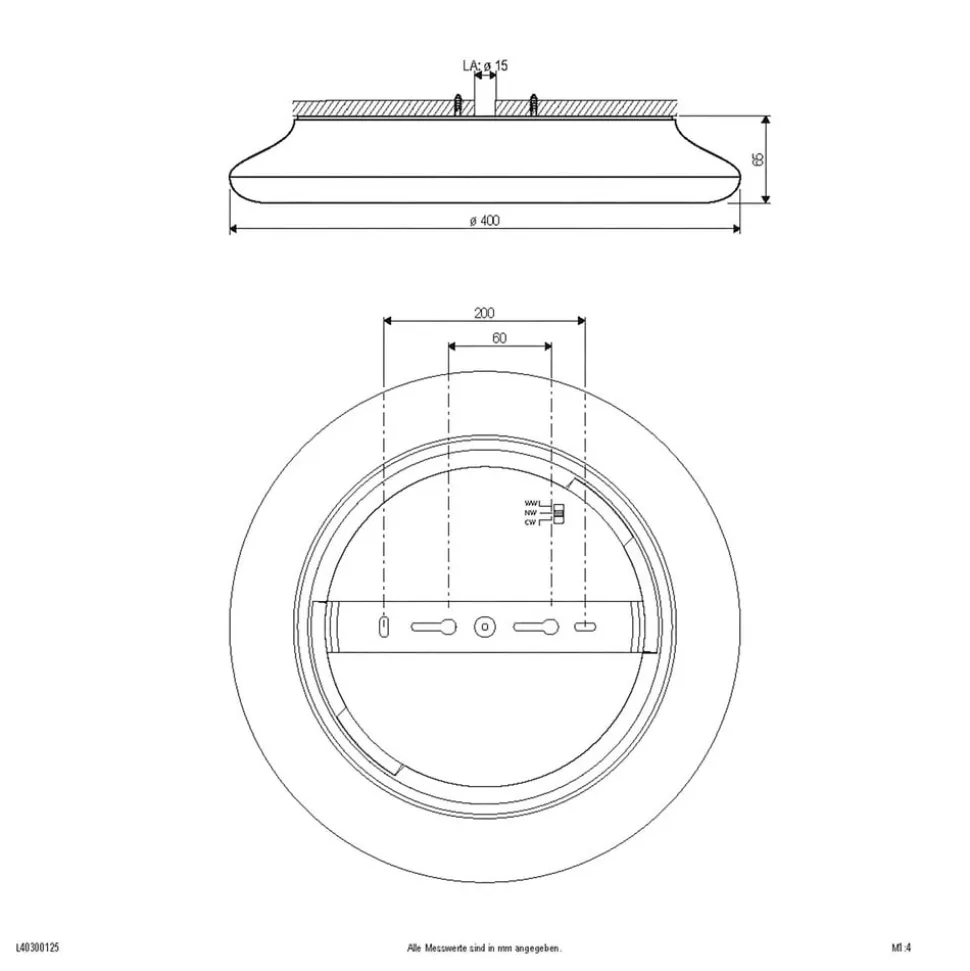 EVN Catino LED plafondlamp, CCT, 40 cm