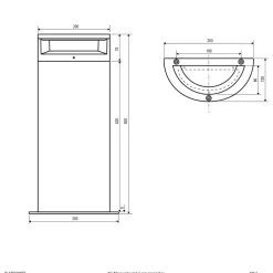 EVN Halbo LED tuinpadverlichting als halve zuil