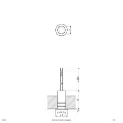 EVN LD3102 inbouwlamp 12V IP68 Ø1,8cm 0,2W 830