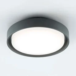 EVN LED buiten plafondlamp Tectum, antraciet, Ø 25 cm