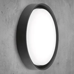 EVN LED buiten plafondlamp Tectum, antraciet, Ø 25 cm