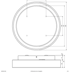 EVN LED buiten plafondlamp Tectum, antraciet, Ø 25 cm