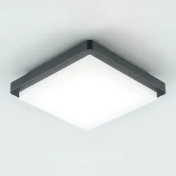 EVN LED buiten plafondlamp Tectum, 23x23 cm, antraciet, 150°