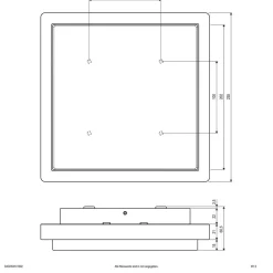 EVN LED buiten plafondlamp Tectum, 23x23 cm, antraciet, 150°