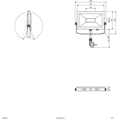EVN LFA buitenspot zilver plug 3.000K 15W