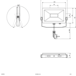 EVN LFA buitenspot zilver plug 5.700K 30W