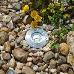 EVN Meerkat, rond, 60°, roestvrij staal, 6W, 3.000 K