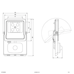 EVN Panthera buitenspot sensor IP44 10W 4.000K