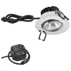 EVN PC65 buiten-inbouwlamp rond, 3000K chroom