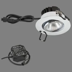 EVN PC65 buiten-inbouwlamp rond, 3000K chroom