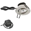 EVN PC65 buiten-inbouwlamp rond 3000K rvs
