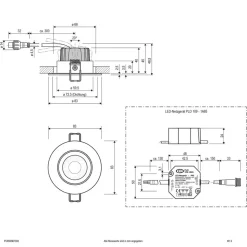 EVN PC65 buiten-inbouwlamp rond 3000K rvs
