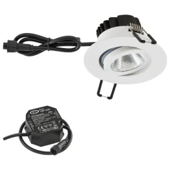 EVN PC65 buiten-inbouwlamp rond, 3000K wit