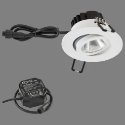 EVN PC65 buiten-inbouwlamp rond, 3000K wit