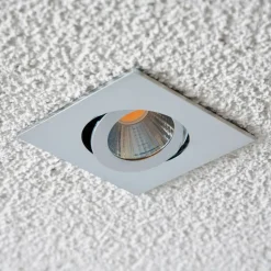 EVN PC20 inbouw hoekig fasedimmer 3000K chroom