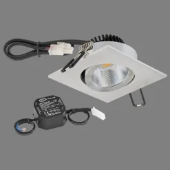 EVN PC20 inbouw hoekig fasedimmer 3000K aluminium