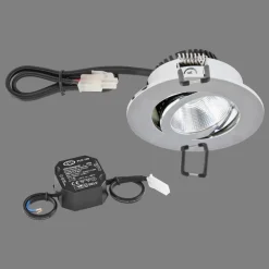 EVN PC20 inbouwlamp rond fasedimmer 3000K chroom