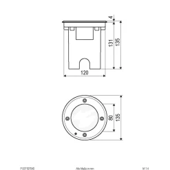 EVN Pentola inbouwlamp RVS Ø13,5cm 4.000K