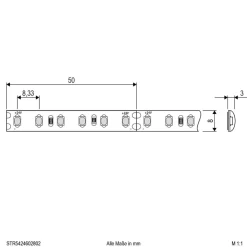 EVN STR5424 LED strip IP54 5m 48W 3.000K