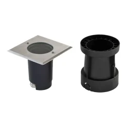 EVN Talpa grondspot inbouwlamp GU10 RVS hoekig