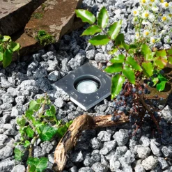 EVN Talpa grondspot inbouwlamp GU10 RVS hoekig