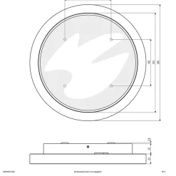 EVN Tectum LED buiten plafondlamp rond met glas