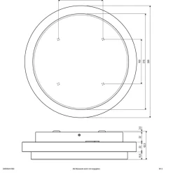 EVN Tectum LED buiten plafondlamp rond, Ø 24,6 cm