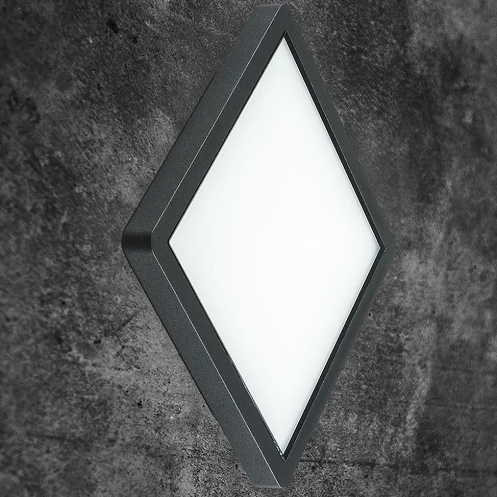 EVN Tectum LED buiten plafondlamp hoekig met glas