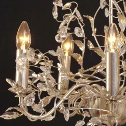 Exclusieve kroonluchter Buono 5-lichts zilver