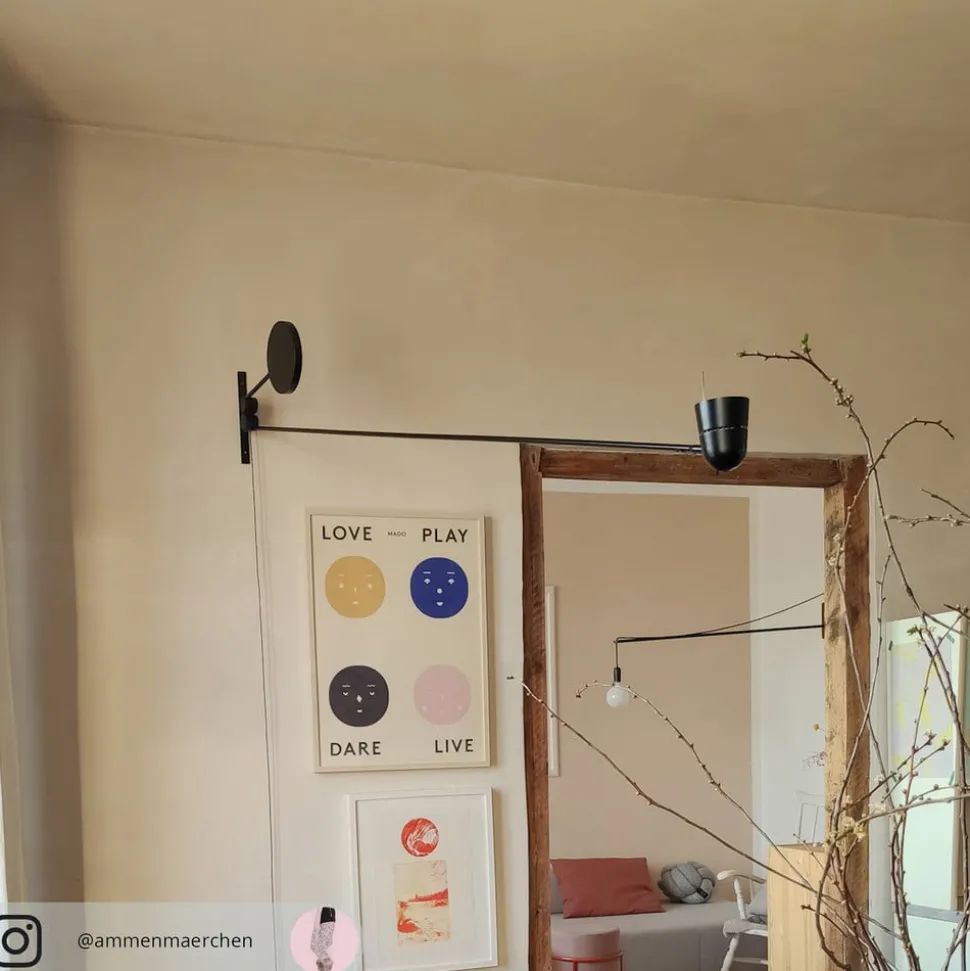 Exclusieve LED wandlamp Counterbalance zwart