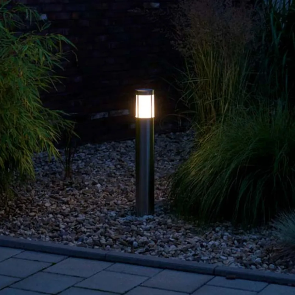 Exclusieve zuillamp Primo van roestvrij staal