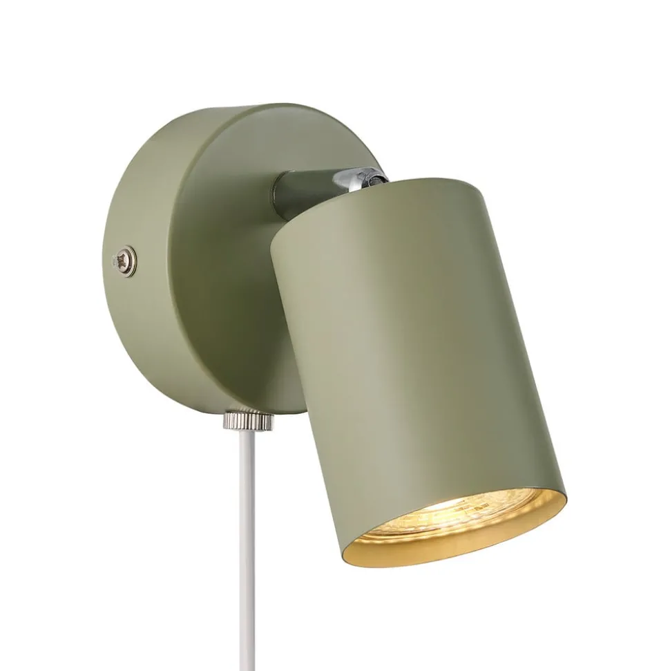 Explore wandspot met kabel en stekker, GU10, groen