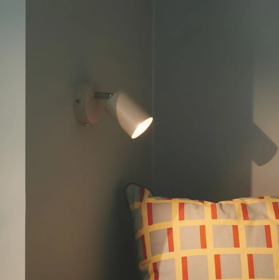 Explore wandspot met kabel en stekker, GU10, beige